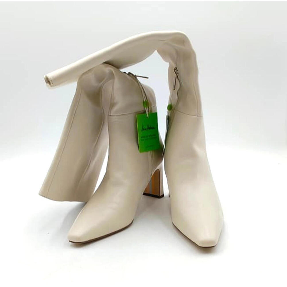 Sam Edelman Wide Calf White Knee High Boots Size 11 Women